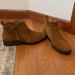UGG Aureo II Chestnut Waterproof Suede Ankle Boots size 8